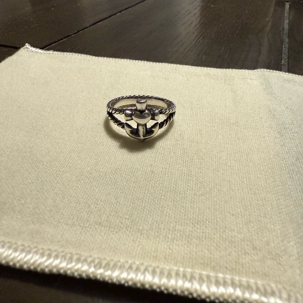 James Avery Faith Love and Hope Anchor ring